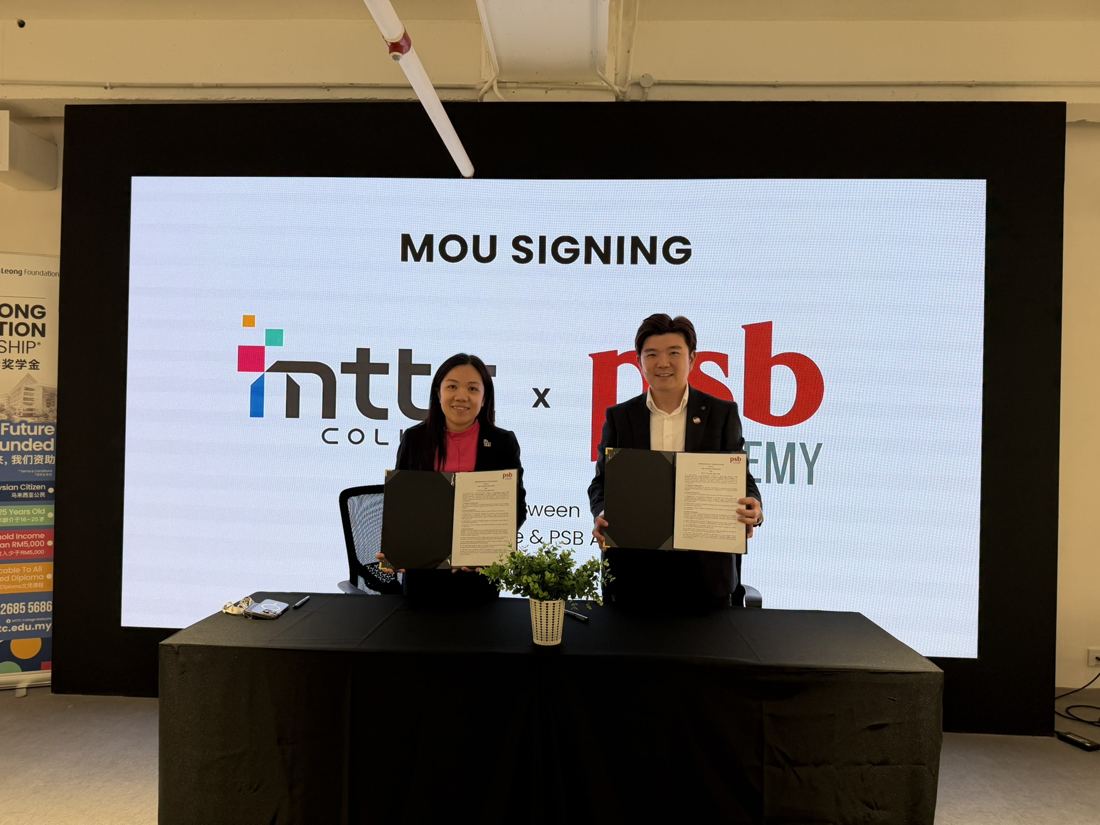 MTTC College Signs MOU with PSB Academy Singapore to Expand Further Study Opportunities